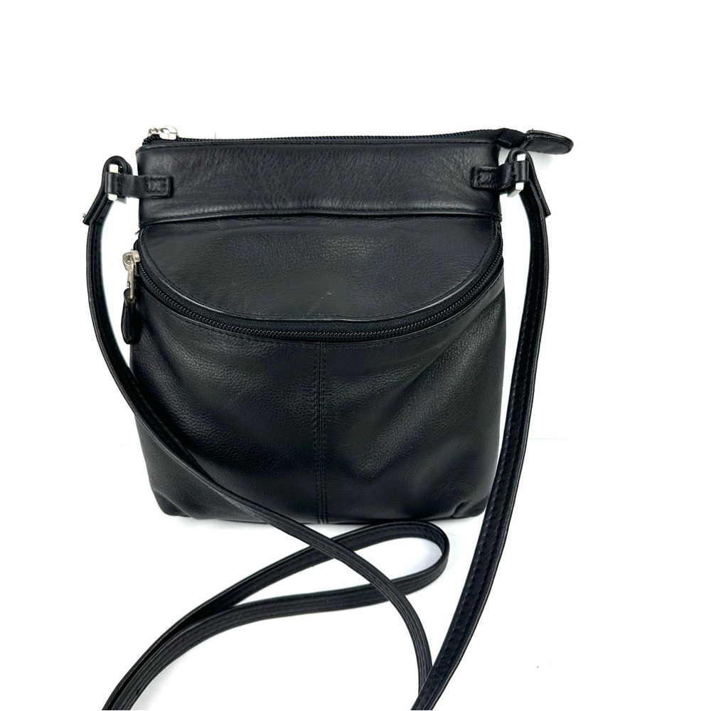 ILI New York Crossbody Bag‎ Black Leather Toronto Handbag Purse